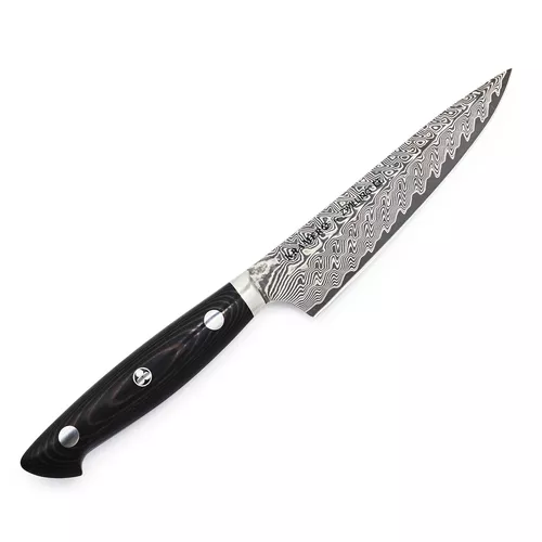 Bob Kramer Stainless Damascus Prep Knife by Zwilling J.A. Henckels, 5.5&#34;