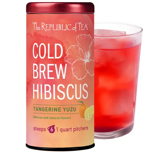 The Republic of Tea Cold Brew Hibiscus Tangerine Yuzu Iced Tea 